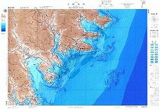 大船渡湾 (海底地形図)