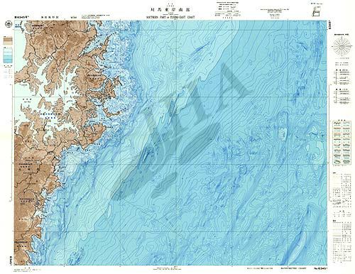 対馬東岸南部 (海底地形図) - ウインドウを閉じる