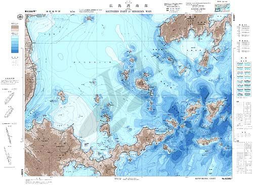 広島湾南部 (海底地形図) - ウインドウを閉じる